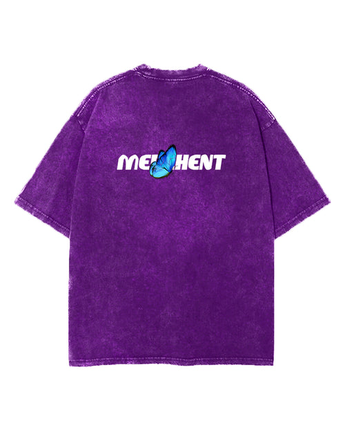 Purple Premium Acid wash 240GSM tee