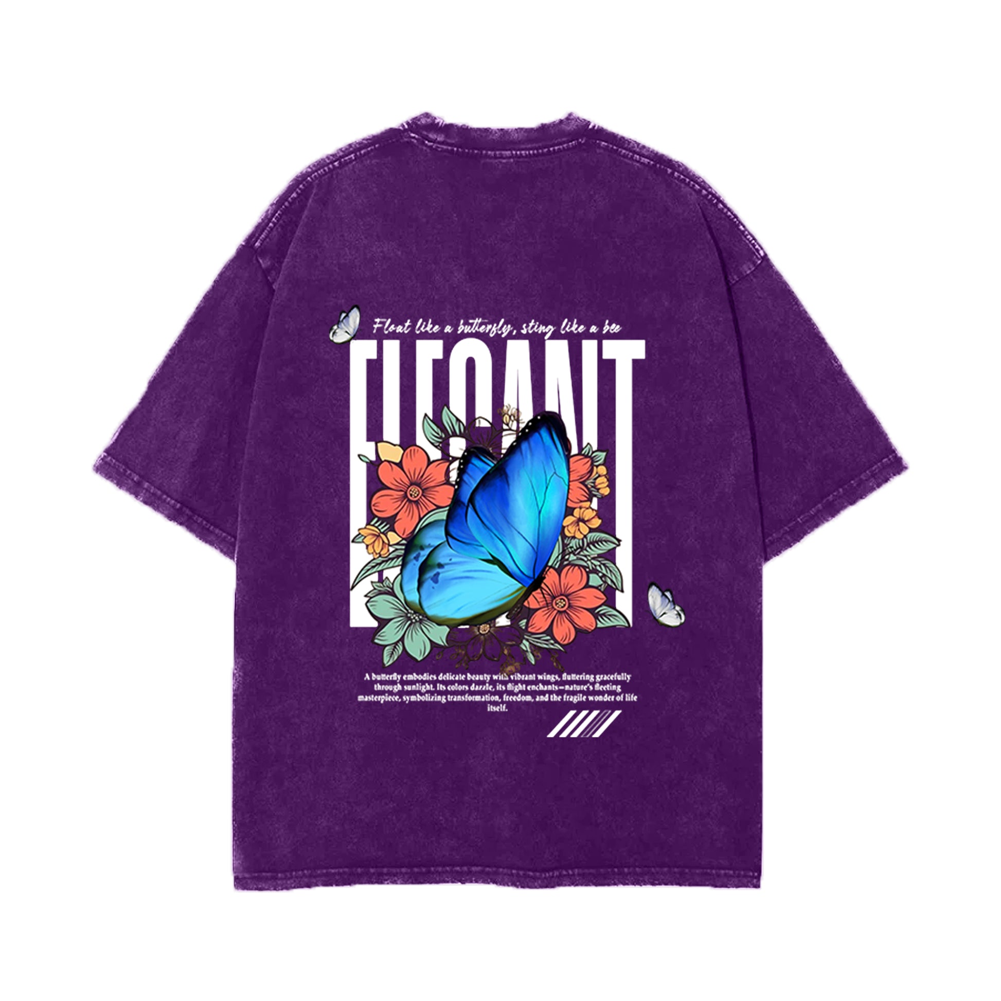 Purple Premium Acid wash 240GSM tee